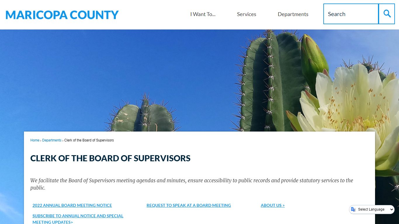 Clerk of the Board of Supervisors | Maricopa County, AZ