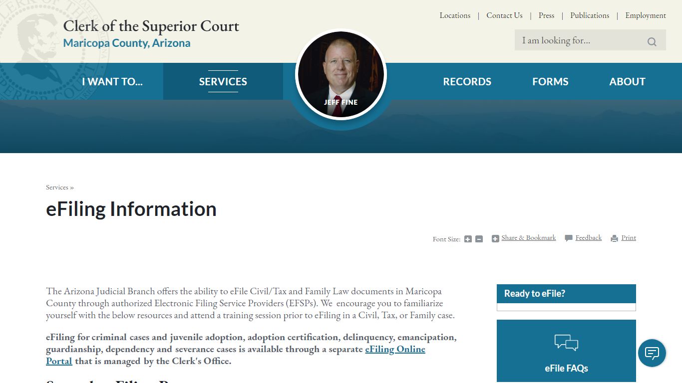 eFiling Information | Maricopa County Clerk of Superior Court